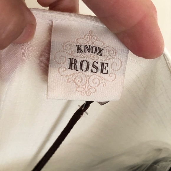 Knox Rose  XL Ivory embroidered poncho long fringe pair w/ denim or swimsuit - Picture 10 of 10